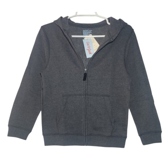 Cat & Jack Youth M (8/10) Gray Full-Zip Hooded Sweatshirt Cotton, Polyester. NWT - Picture 4 of 6